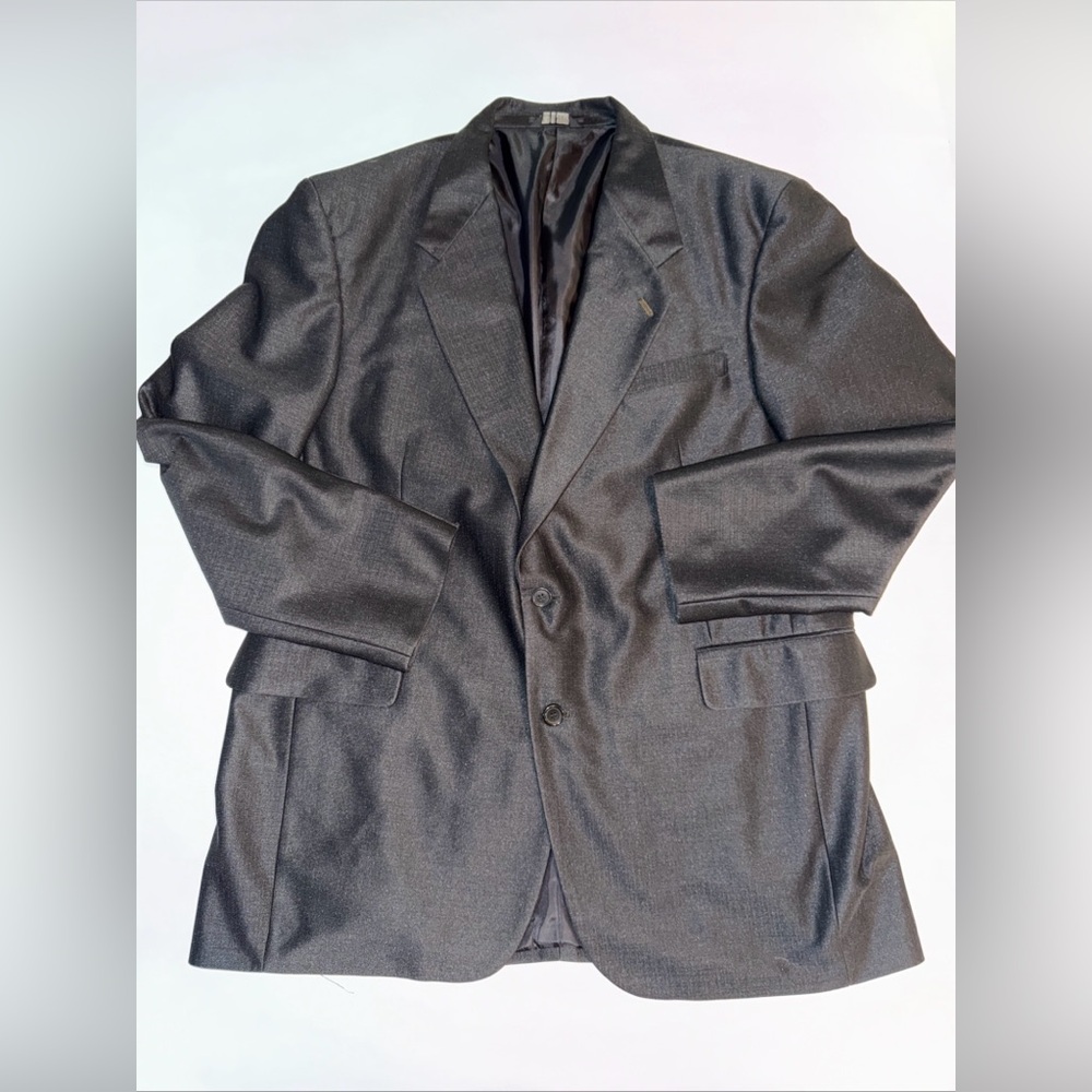 Gino Cappeli Men's Black 2 Button Closure Blazer Size 46L
